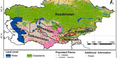 نقشه آب و هوا در قزاقستان