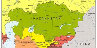 نقشه از قزاقستان نقشه آسیا