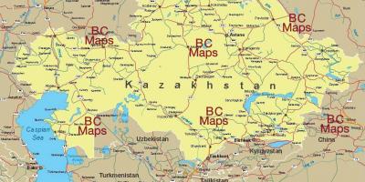 قزاقستان شهرستانها نقشه